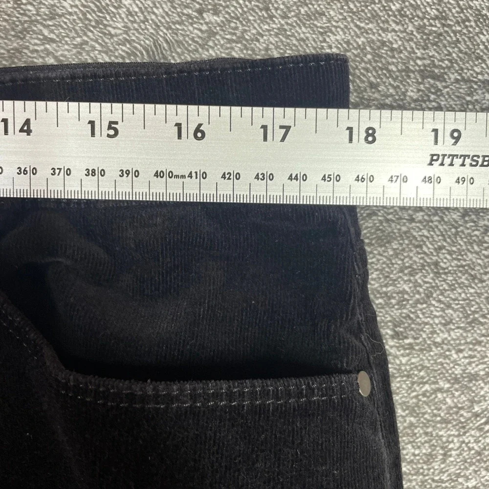 Croft & Barrow Corduroy Pants Womens 16 Reg Black Straight Leg Pants